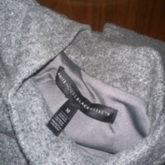 Women's White House Black Market Sweater mock Neck Dress, Size medium, Gray - Picture 6 of 6